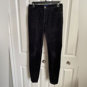 Talbots Classic Black Corduroy Pants High-Waist Jegging Ankle